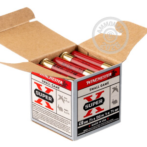 Image of the 410 BORE WINCHESTER SUPER-X 2-1/2" 1/2 OZ. #7.5 SHOT (25 ROUNDS) available at AmmoMan.com.