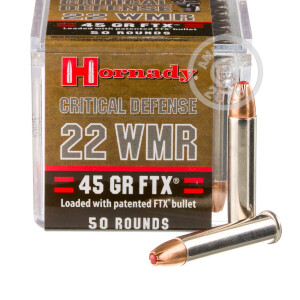 Image of 22 WMR HORNADY CRITICAL DEFENSE 45 GRAIN FTX (500 ROUNDS)