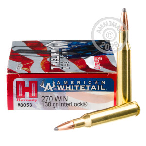 Image of the 270 WIN HORNADY AMERICAN WHITETAIL 130 GRAIN SP (20 ROUNDS) available at AmmoMan.com.