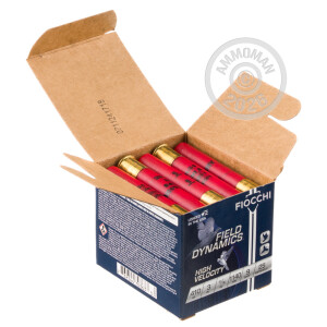 Photo detailing the 410 BORE FIOCCHI 3" 11/16 OZ. #9 SHOT (25 ROUNDS) for sale at AmmoMan.com.