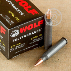 A photo of a box of Wolf ammo in 223 Remington.