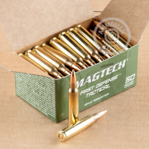 An image of 5.56x45mm ammo made by Magtech at AmmoMan.com.