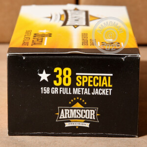Photo detailing the 38 SPECIAL ARMSCOR 158 GRAIN FMJ (50 ROUNDS) for sale at AmmoMan.com.