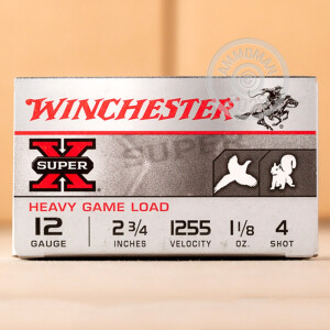 Image of 12 GAUGE WINCHESTER SUPER-X 2 3/4" 1-1/8 OZ. #4 SHOT (250 ROUNDS)