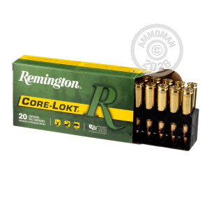 Photo detailing the 308 WIN REMINGTON CORE-LOKT 150 GRAIN PSP (20 ROUNDS) for sale at AmmoMan.com.
