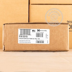 Image of bulk 223 Remington rifle ammunition at AmmoMan.com that's perfect for training at the range.