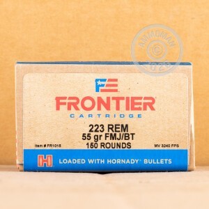 Image of Hornady 223 Remington bulk rifle ammunition.