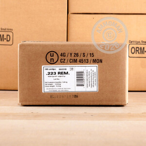 Image of Sellier & Bellot 223 Remington rifle ammunition.