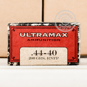 Image of Ultramax 44-40 WCF rifle ammunition.