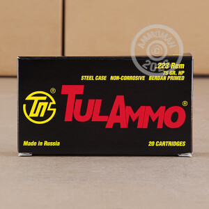 Photo of 223 Remington HP ammo by Tula Cartridge Works for sale.