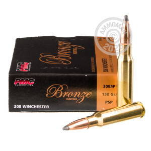 Photograph showing detail of 308 WIN PMC 150 GRAIN PSP (200 ROUNDS)