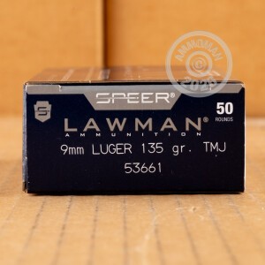 A photo of a box of Speer ammo in 9mm Luger.