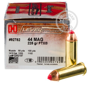 Image of 44 MAGNUM HORNADY LEVEREVOLUTION 225 GRAIN JHP FTX (200 Rounds)