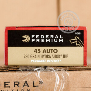 An image of .45 Automatic ammo made by Federal at AmmoMan.com.