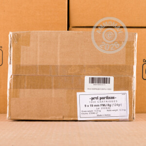 An image of 9mm Luger ammo made by Prvi Partizan at AmmoMan.com.