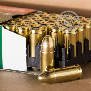 Image detailing the brass case and boxer primers on the Sellier & Bellot ammunition.