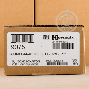 Image of 44-40 WCF ammo by Hornady that's ideal for Subsonic, training at the range.