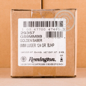 Image of 9MM REMINGTON GOLDEN SABER 124 GRAIN BJHP (500 ROUNDS)