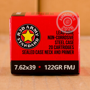 Image of 7.62 x 39 rifle ammunition at AmmoMan.com.