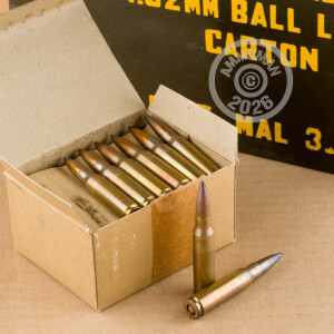 Image of the 7.62x51MM MALAYSIAN MILITARY SURPLUS IN STEEL AMMO CAN 146 GRAIN FMJ (300 ROUNDS) available at AmmoMan.com.
