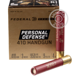Image of 410 BORE FEDERAL PERSONAL DEFENSE 3" #4 BUCKSHOT (20 ROUNDS)