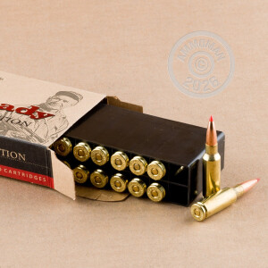 Photo detailing the 6.5MM GRENDEL HORNADY CUSTOM A-MAX 123 GRAIN JHP (200 ROUNDS) for sale at AmmoMan.com.