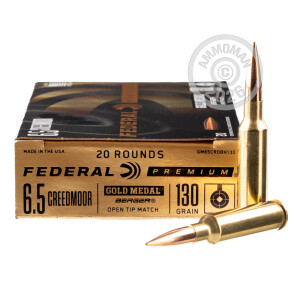 Image of 6.5MM CREEDMOOR FEDERAL GOLD MEDAL BERGER 130 GRAIN HYBRID OTM (20 ROUNDS)
