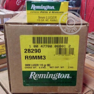 Image of 9MM LUGER REMINGTON 115 GRAIN MC (50 ROUNDS)