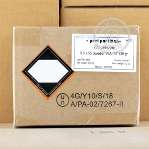 Image of Prvi Partizan 6.5 x 55 Swedish rifle ammunition.
