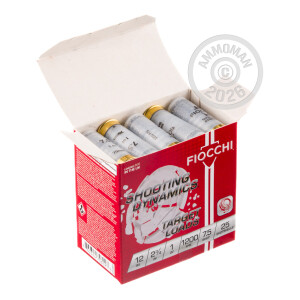 Image of the 12 GAUGE FIOCCHI TARGET 2-3/4" #7.5 SHOT (250 SHELLS) available at AmmoMan.com.