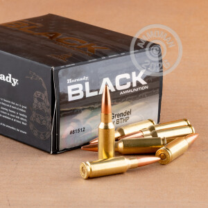 Image of the 6.5 GRENDEL HORNADY BLACK 123 GRAIN BTHP (120 ROUNDS) available at AmmoMan.com.