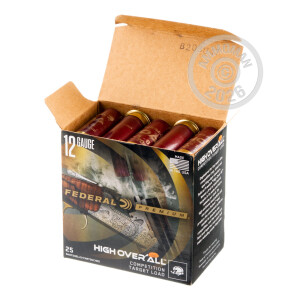 Photo detailing the 12 GAUGE FEDERAL HIGH OVER ALL 2-3/4" 1 OZ. #8 SHOT (25 ROUNDS) for sale at AmmoMan.com.
