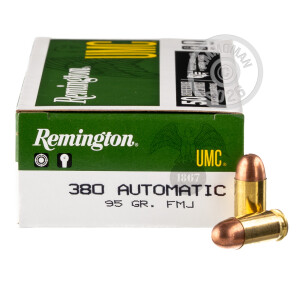 Image of the 380 ACP REMINGTON UMC 95 GRAIN MC (50 ROUNDS) available at AmmoMan.com.