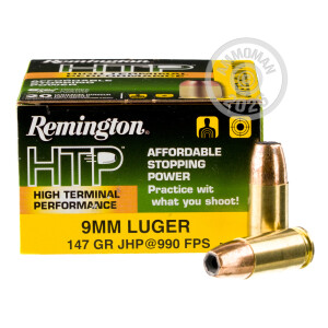 Image of the 9MM REMINGTON GOLDEN SABER 147 GRAIN BJHP (50 ROUNDS) available at AmmoMan.com.