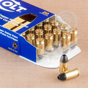 Photograph showing detail of 380 ACP COLT 80 GRAIN SCHP (20 ROUNDS)