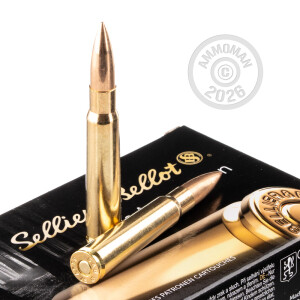 Photograph showing detail of 8MM MAUSER SELLIER & BELLOT 196 GRAIN FMJ (20 ROUNDS)