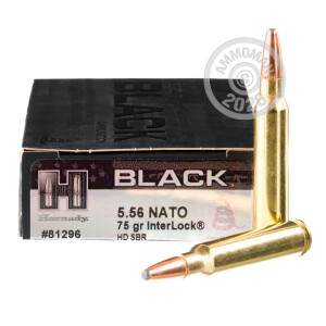A photo of a box of Hornady ammo in 5.56x45mm.