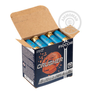 Image of the 12 GAUGE FIOCCHI CRUSHER 2 3/4“ 1 OZ. #8 SHOT (25 ROUNDS) available at AmmoMan.com.