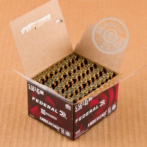 Image of 5.56x45mm rifle ammunition at AmmoMan.com.