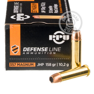 Image of 357 Magnum ammo by Prvi Partizan that's ideal for home protection.