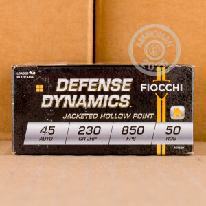 Image of .45 Automatic ammo by Fiocchi that's ideal for home protection, Subsonic.