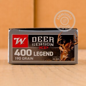 Image of Winchester 400 Legend rifle ammunition.