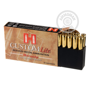 Photo detailing the 30-06 SPRINGFIELD HORNADY CUSTOM LITE 125 GRAIN SST REDUCED RECOIL (20 ROUNDS) for sale at AmmoMan.com.