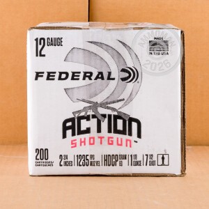 Image of the 12 GAUGE FEDERAL ACTION SHOTGUN 2-3/4" 1-1/8 OZ. #7.5 SHOT (200 ROUNDS) available at AmmoMan.com.