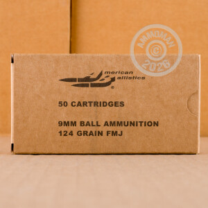 An image of 9mm Luger ammo made by American Ballistics at AmmoMan.com.