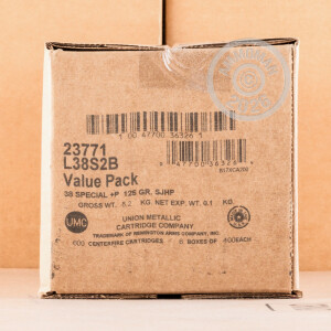 Image of .38 SPECIAL +P REMINGTON UMC 125 GRAIN SJHP (100 ROUNDS)