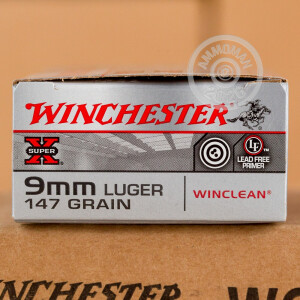 Image of 9mm Luger ammo by Winchester that's ideal for shooting indoors, Subsonic, training at the range.