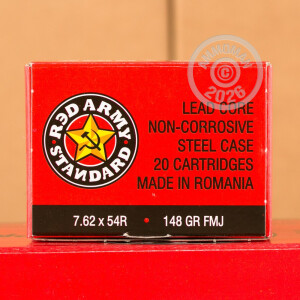 Image of 7.62 x 54R rifle ammunition at AmmoMan.com.