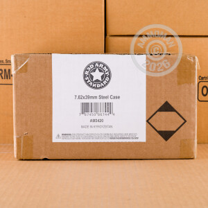 A photo of a box of Red Army Standard ammo in 7.62 x 39.