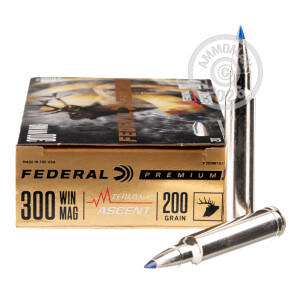 Image of the 300 WIN MAG FEDERAL 200 GRAIN TERMINAL ASCENT (20 ROUNDS) available at AmmoMan.com.